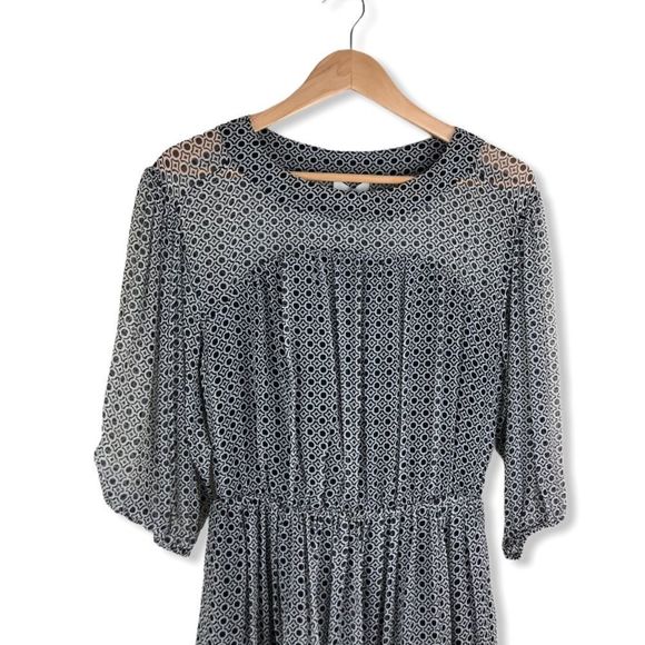 Joie Andora Silk 3/4 Sleeve Geo Print Mini Dress - Picture 5 of 16